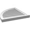 Ekena Millwork Quarter Round Top Left Surface Mount PVC Gable Vent w/ 2"W x 2"P Brickmould Sill Frame, 22"W x 26"H GVPQL22X2603SF - alternate 4